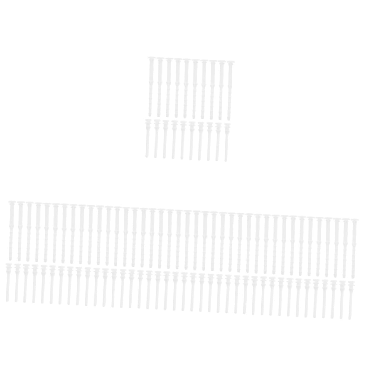 OUNONA 100-Piece Computer Case Glue Nails Kit with Rivets, Fan Screws & Mounting Pins - Long White Silicone Rubber PC Case Fasteners for Computer Fan Installation & Hardware Repair - Perfect for DIY PC Builds, Case Mods & Component Upgrades