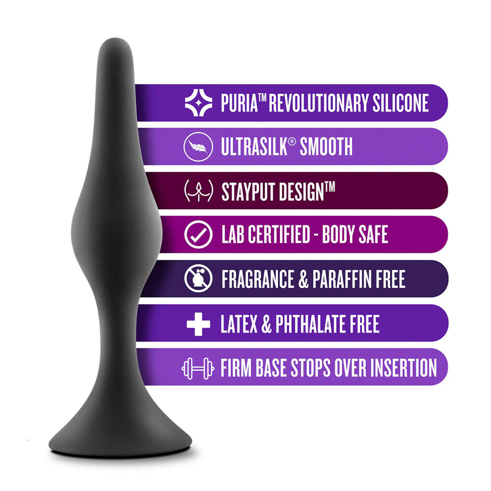 Anal Adventures Platinum Silicone Beginner's Butt Plug - Medium Size for Comfortable Anal Training & Pleasure | Perfect for Couples Play & Solo Exploration