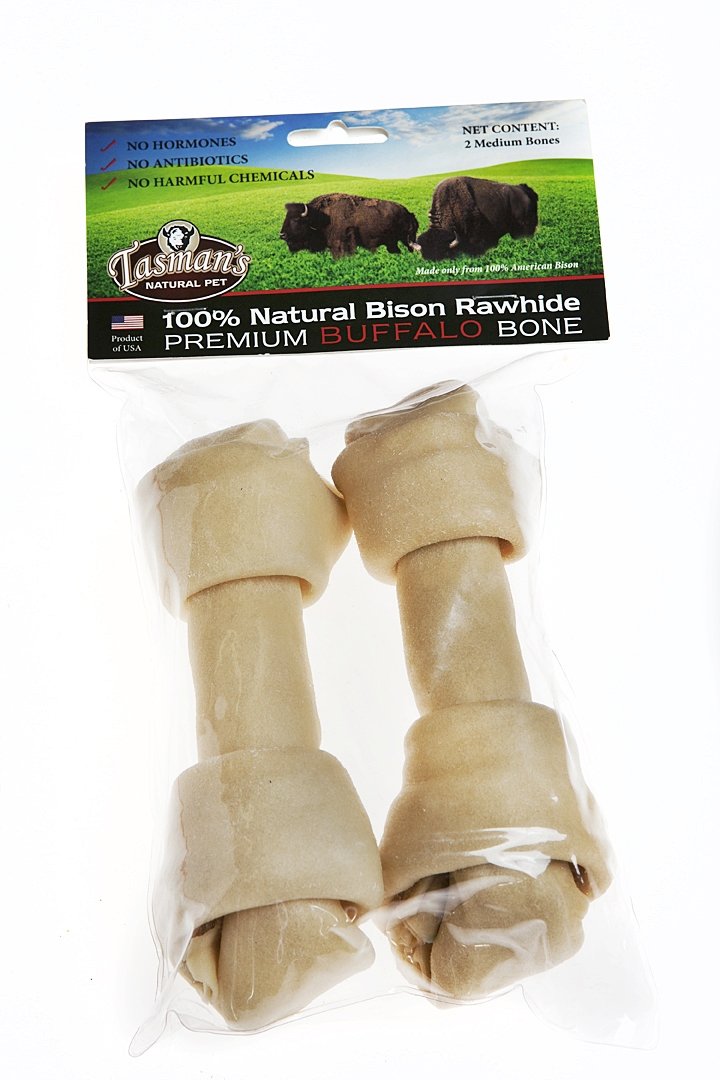 TASMANS NATURAL PET 6-7 Inch Medium Dog Bones, 2 Count - All-Natural Chew Treats for Medium Dogs, Dental Health & Teething Relief