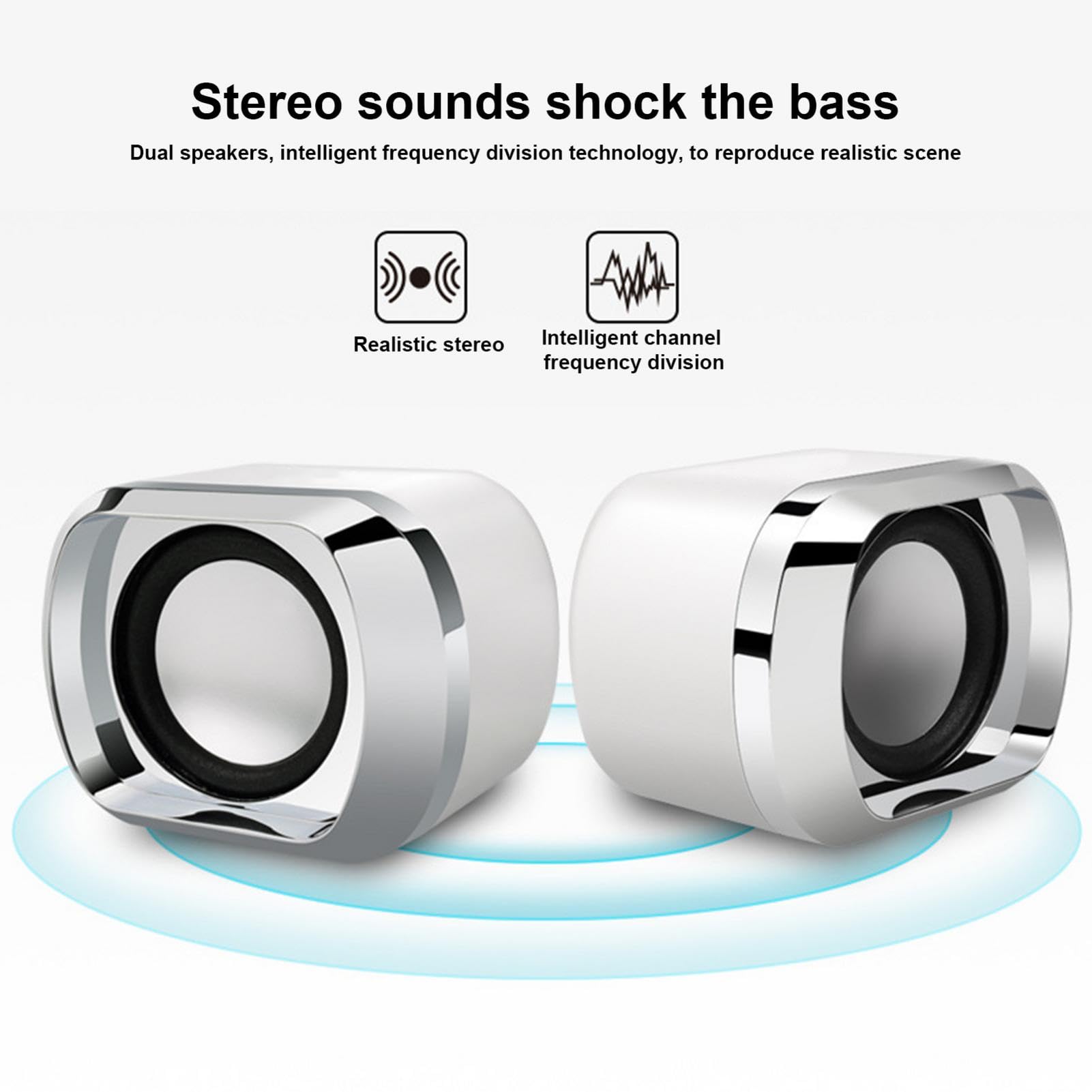 High-Quality USB Computer Speakers with Clear Sound | Compact USB Desktop Speakers for PC & Laptop | USB Multimedia Speaker for Home Office, Gaming & Music
