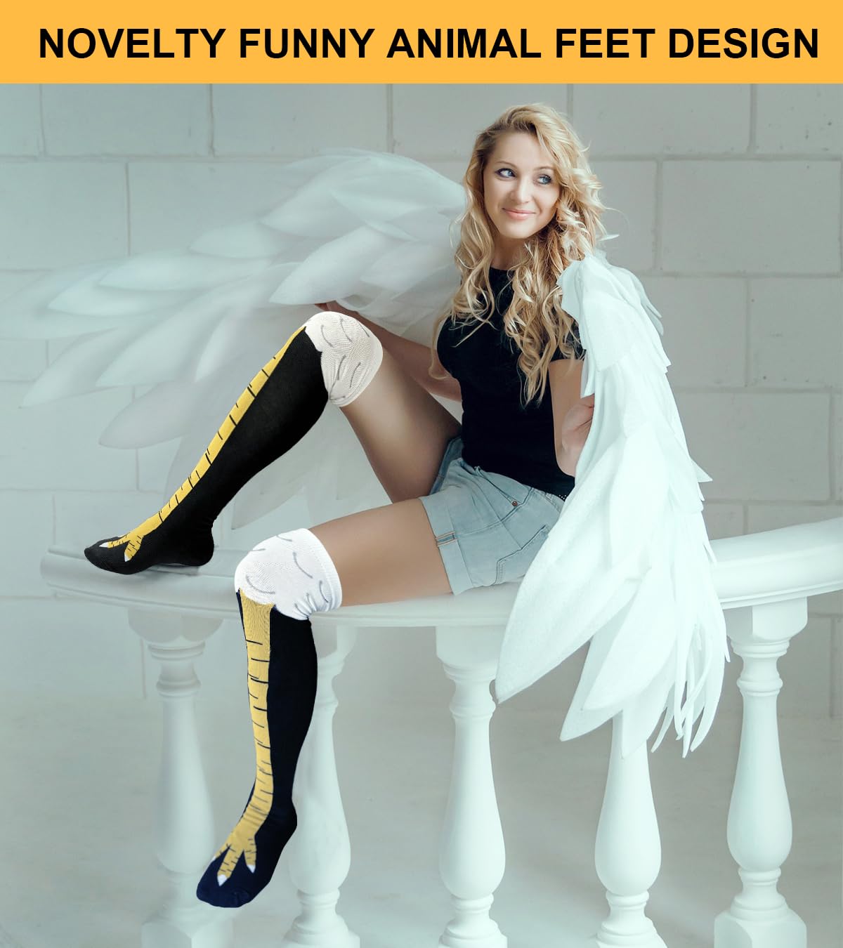 Banvih 3D Animal Paw Socks - Funny Novelty Socks for Teens & Adults - Easter Basket Stuffers, Mothers Day Gifts, Gag Gifts - Perfect for Costume Parties, Cosplay & Unique Gift Giving