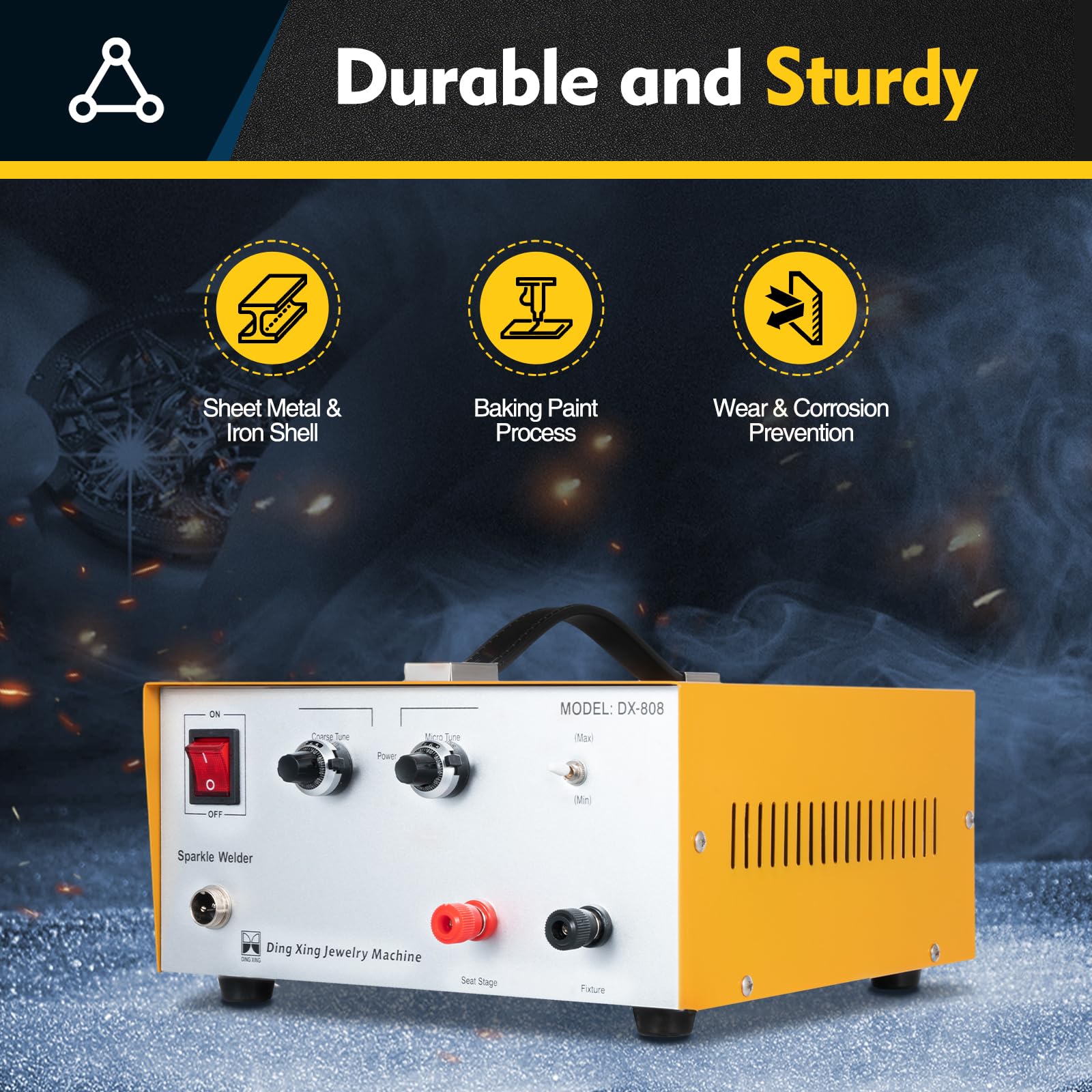80A 110V Portable Jewelry Spot Welder - Pulse Sparkle Welding Machine for Gold, Silver & Steel Jewelry - Electric Soldering Kit for Permanent Jewelry Making - Perfect for DIY Jewelry Repair & Crafting