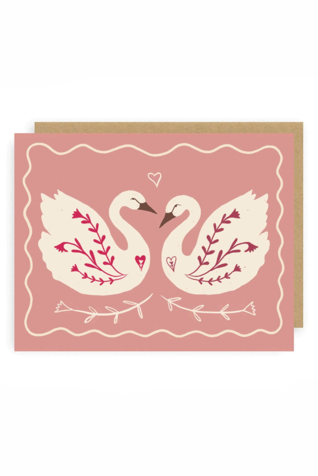 Romantic Lovebirds Swan Greeting Card - Perfect for Anniversaries, Weddings & Valentine's Day Gifts