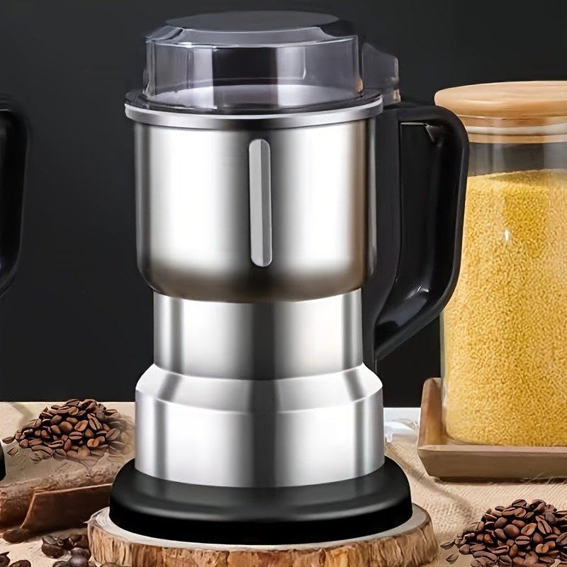 Premium Stainless Steel Coffee & Spice Grinder - One-Touch Electric Mill for Coffee Beans, Herbs, Nuts & Spices - Durable Stainless Steel Blades - Perfect for Home, Kitchen & Coffee Shops