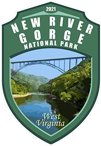 New River Gorge National Park Vinyl Sticker - Waterproof Decal for RV, Car, Luggage | Perfect for Hiking, Camping & Outdoor Adventures | Wilderness Nature Travel Gift