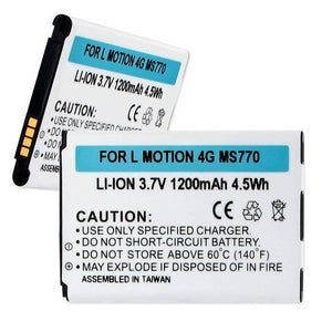 Original LG Motion 4G MS770 Replacement Battery - 3.7V 1200mAh Li-Ion Battery for Extended Performance | Perfect for Travel, Business & Everyday Use