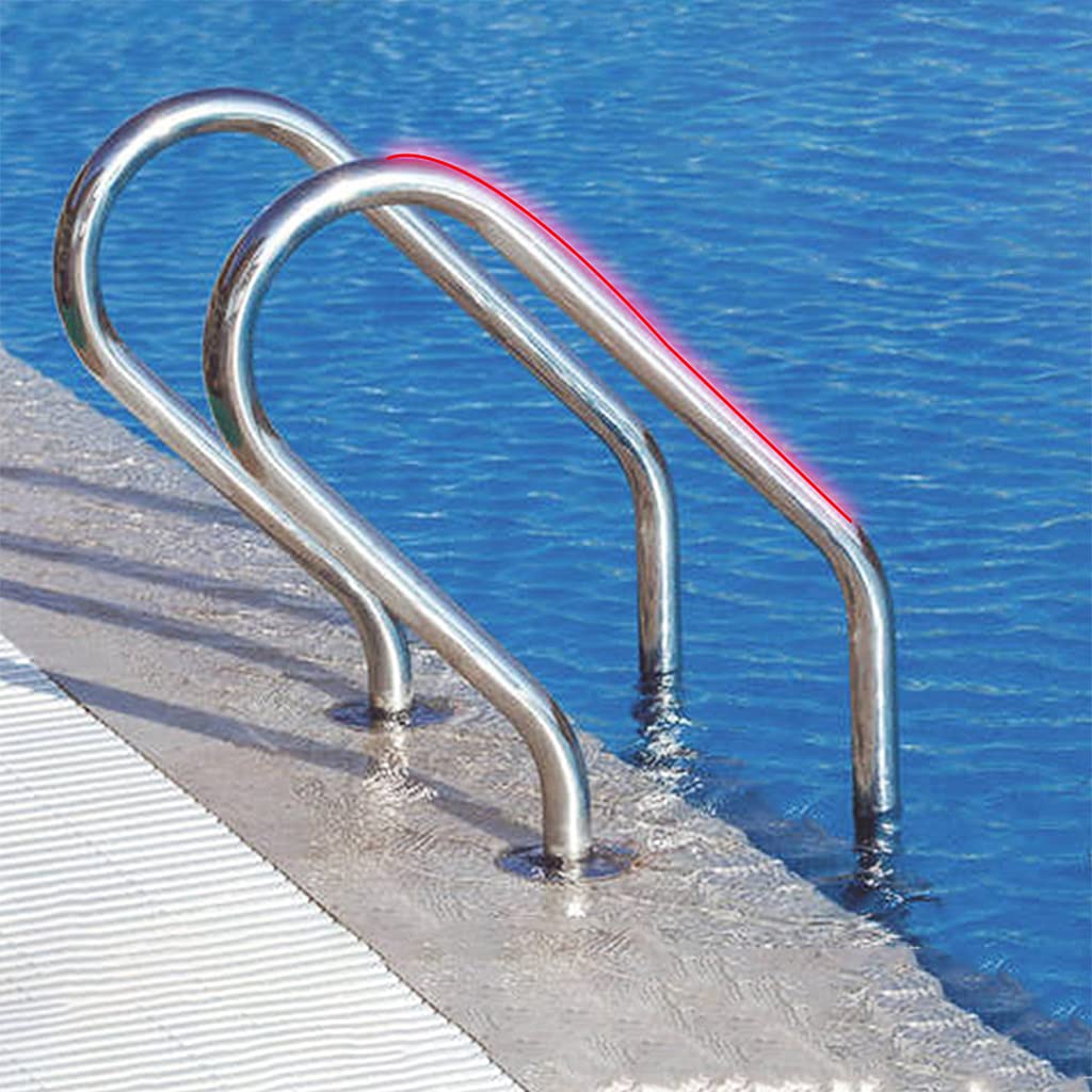 Heavy Duty 304 Stainless Steel Pool Ladder - 1.2mm Wall Thickness, 440lbs Weight Capacity for In-Ground Pools (2/3/4/5 Step Options) - Professional Silver Swimming Pool Steps for Safety & Easy Entry/Exit