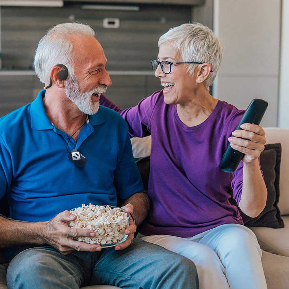 Rechargeable Hearing Amplifier Headphones for Adults & Seniors - Personal Hearing Aid for Hard of Hearing (Not for Everyone) | Perfect for TV Watching, Conversations & Outdoor Activities