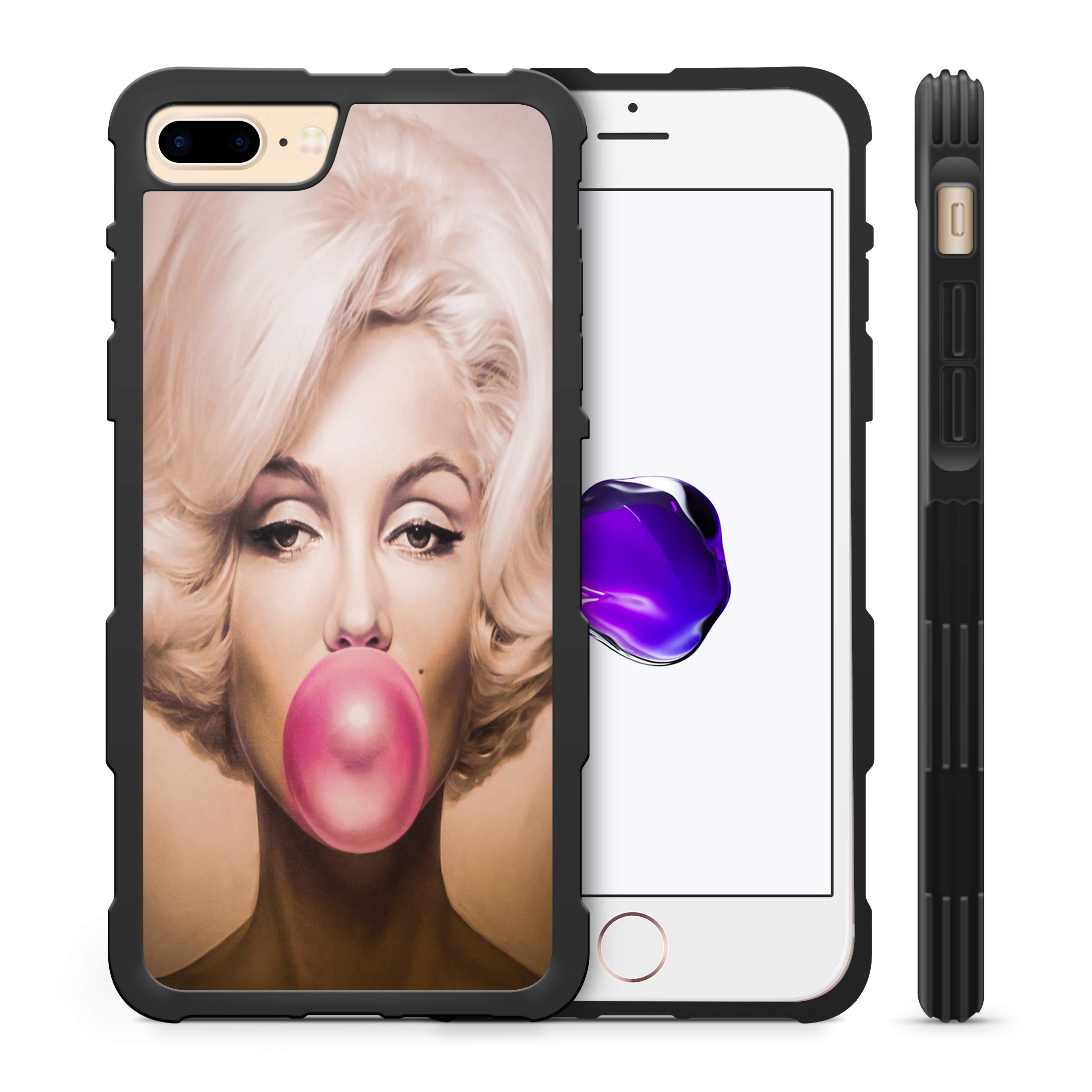 Marilyn Monroe Shockproof TPU Case for iPhone 7 Plus & iPhone 8 Plus - Durable Rubber Protective Phone Cover - Perfect for Daily Use, Travel & Gift Giving