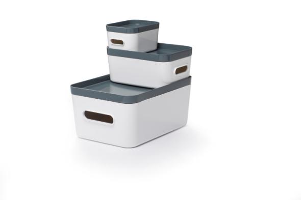 Smart Store Compact White Storage Box - Organizer for Home, Office & Travel - XS, S, M Sizes - Perfect for Closet, Bathroom & Desk Organization