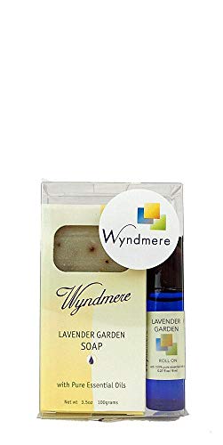 Organic Lavender Garden Soap & Roll-On Gift Set for Women - Relaxing Aromatherapy for Bath, Spa & Home Fragrance - Perfect Mother's Day, Birthday & Anniversary Present