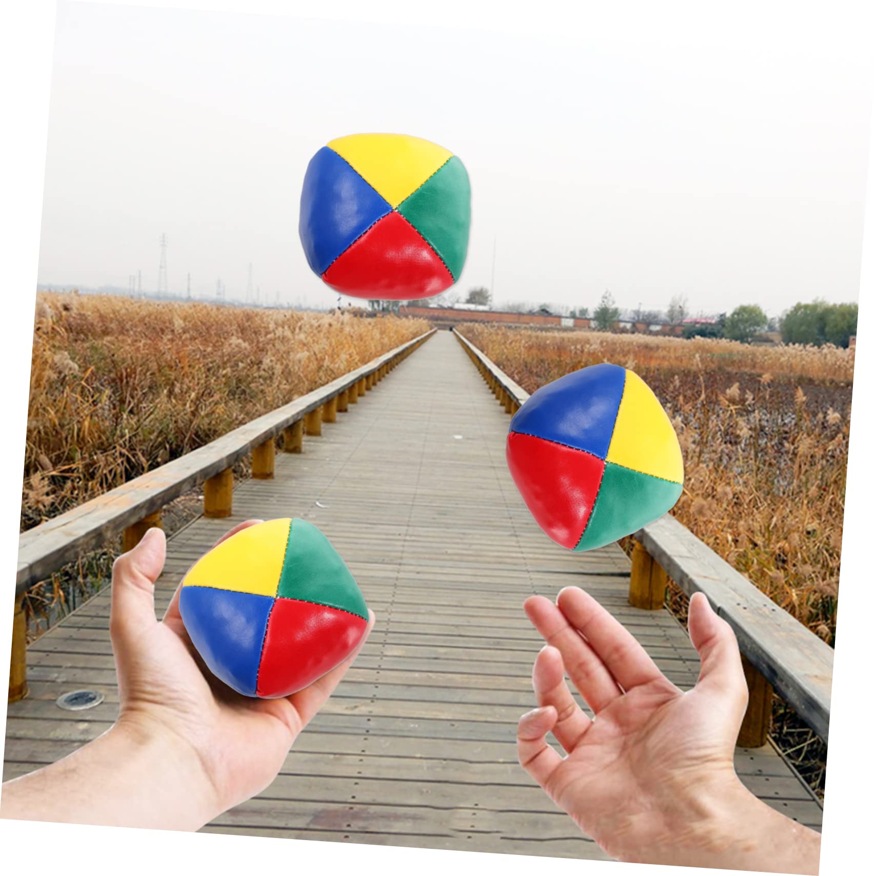 MUSISALY 4-Piece Juggling Balls Set - PU Polyurethane Bouncing Balls for Kids, Beginners & Performers - Interactive Juggling Toys for Practice, Play & Circus Performances