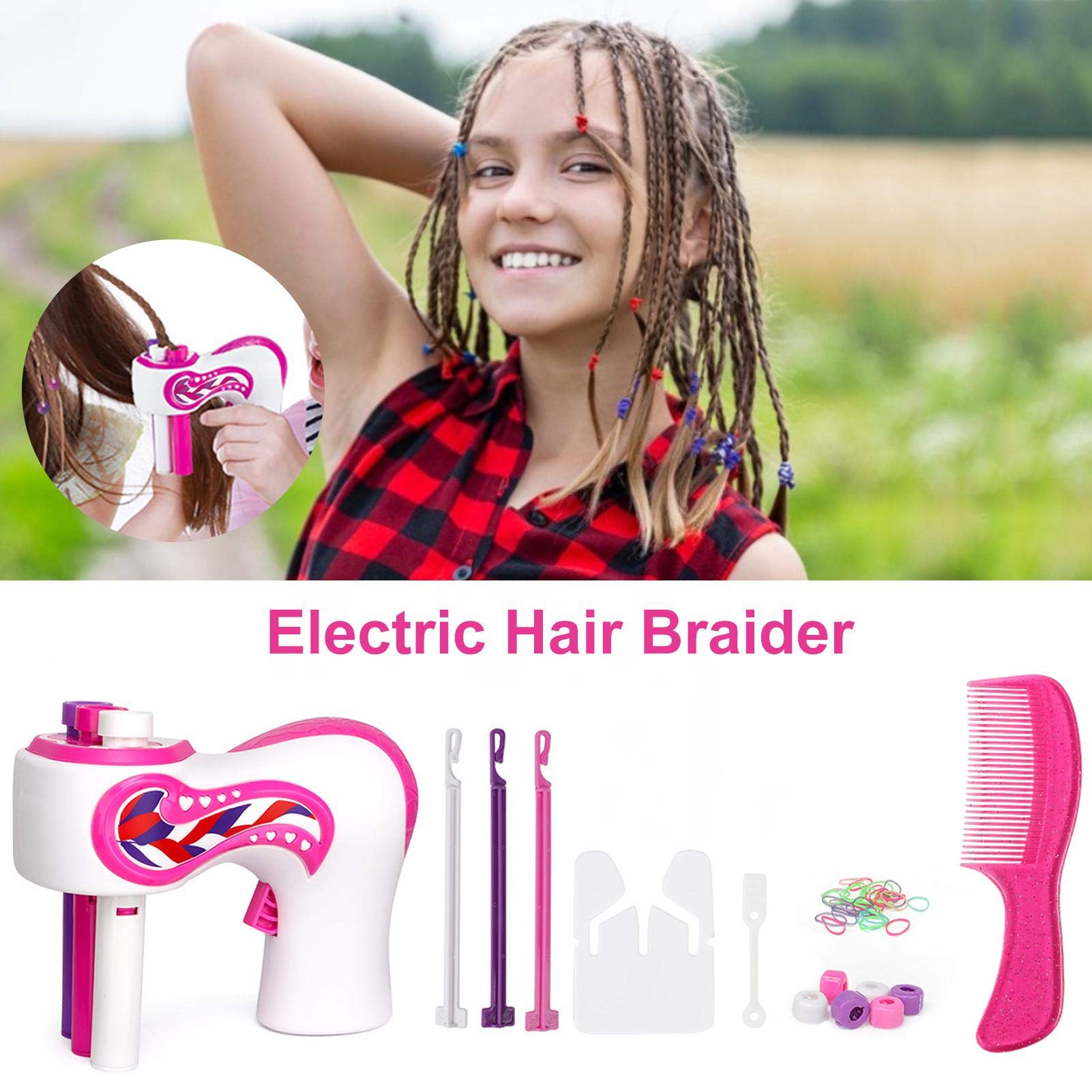 Automatic Hair Braiding Machine - Electric Hair Styler for Twist & Braid Hairstyles | Portable Hair Braider Kit for Women & Girls | Perfect for Home, Travel & Salon Use