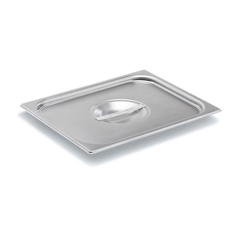 Vollrath Super Pan V 1/2 Size Solid Steam Table Pan Cover - Stainless Steel Food Pan Lid for Commercial Kitchens, Buffets & Catering Services | Durable & Rust-Resistant