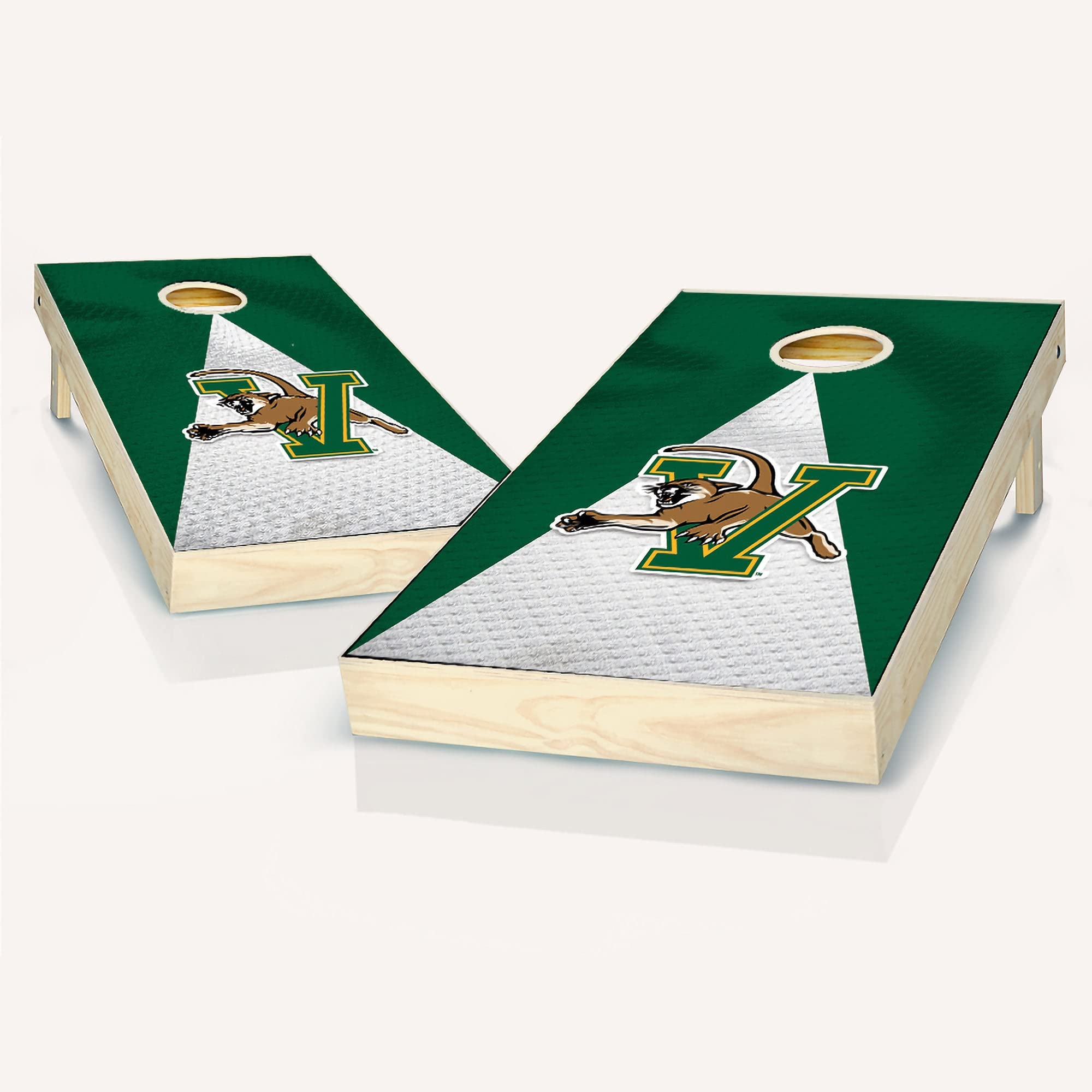 Premium Vermont Jersey Cornhole Boards Set - 2 Regulation-Sized Boards & 8 Custom Team Logo Bean Bags | Perfect for Backyard BBQs, Tailgating, and Outdoor Parties