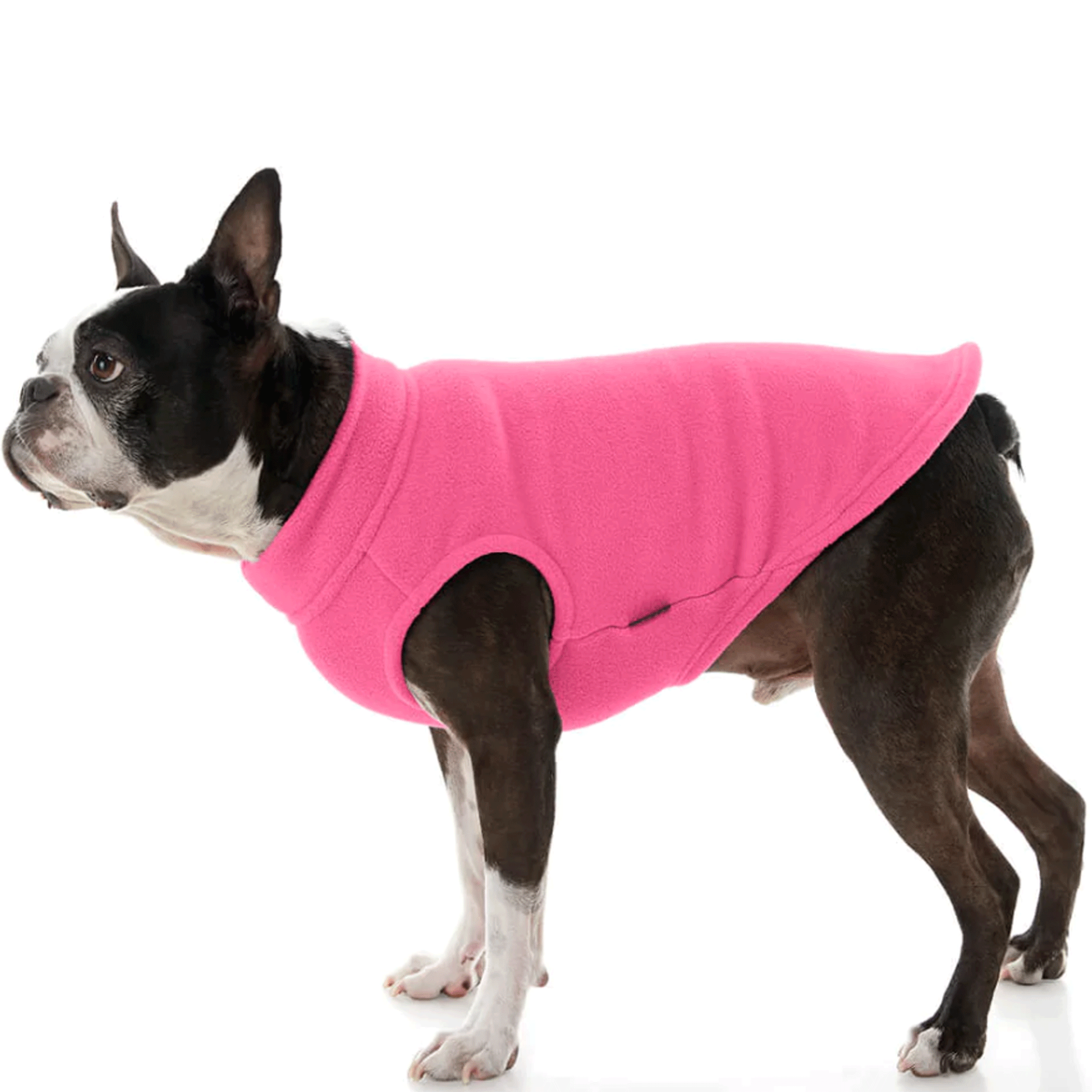Gooby Pink Stretch Fleece Dog Vest - Warm & Cozy Winter Dog Jacket for Small to Medium Breeds - Perfect for Outdoor Walks & Cold Weather Protection