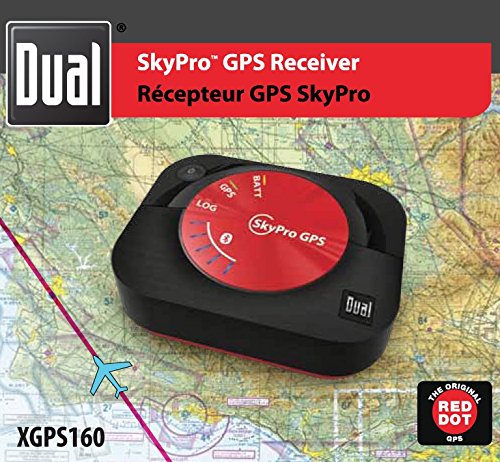 Dual Electronics XGPS160 Universal Bluetooth GPS Receiver - WAAS Enabled, 5-Device Connectivity, Portable & Multipurpose for Hiking, Boating, and Travel Navigation