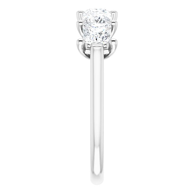 1.95 Carat Princess Cut Diamond Wedding Band - 5 Stone Anniversary Ring for Women - Elegant Bridal Jewelry for Engagement, Proposal & Special Occasions