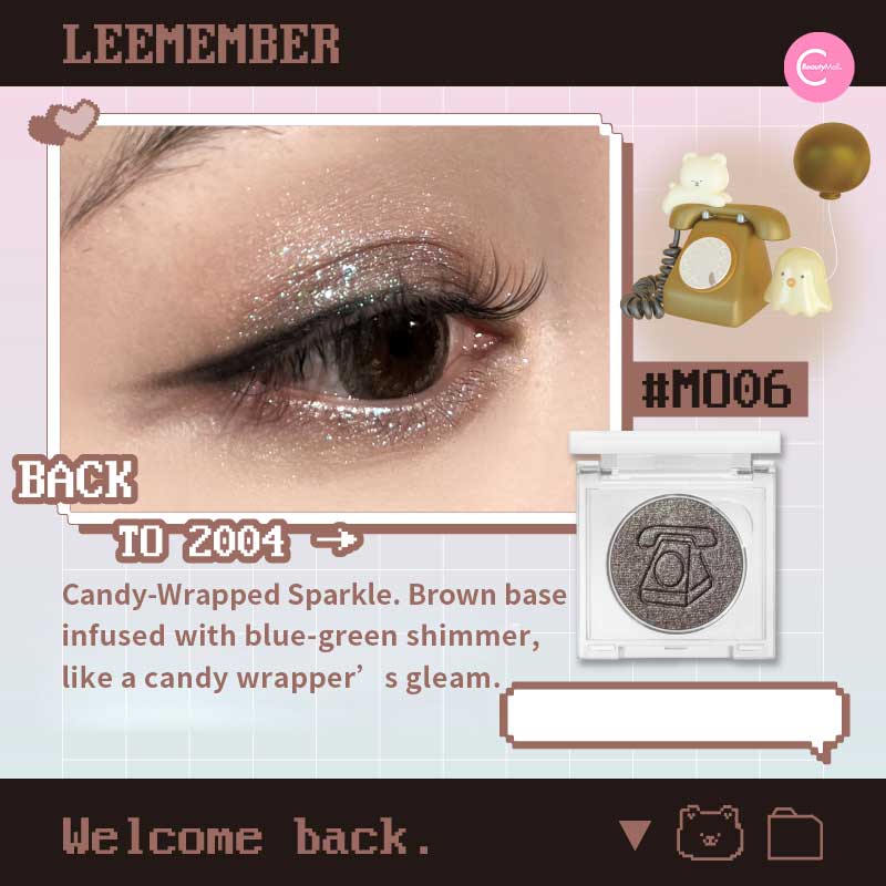 LEEMEMBER Dreamcore Bear Single Eyeshadow - Highly Pigmented, Long Lasting Eyeshadow for Stunning Eye Makeup - Perfect for Everyday Wear, Parties & Special Occasions