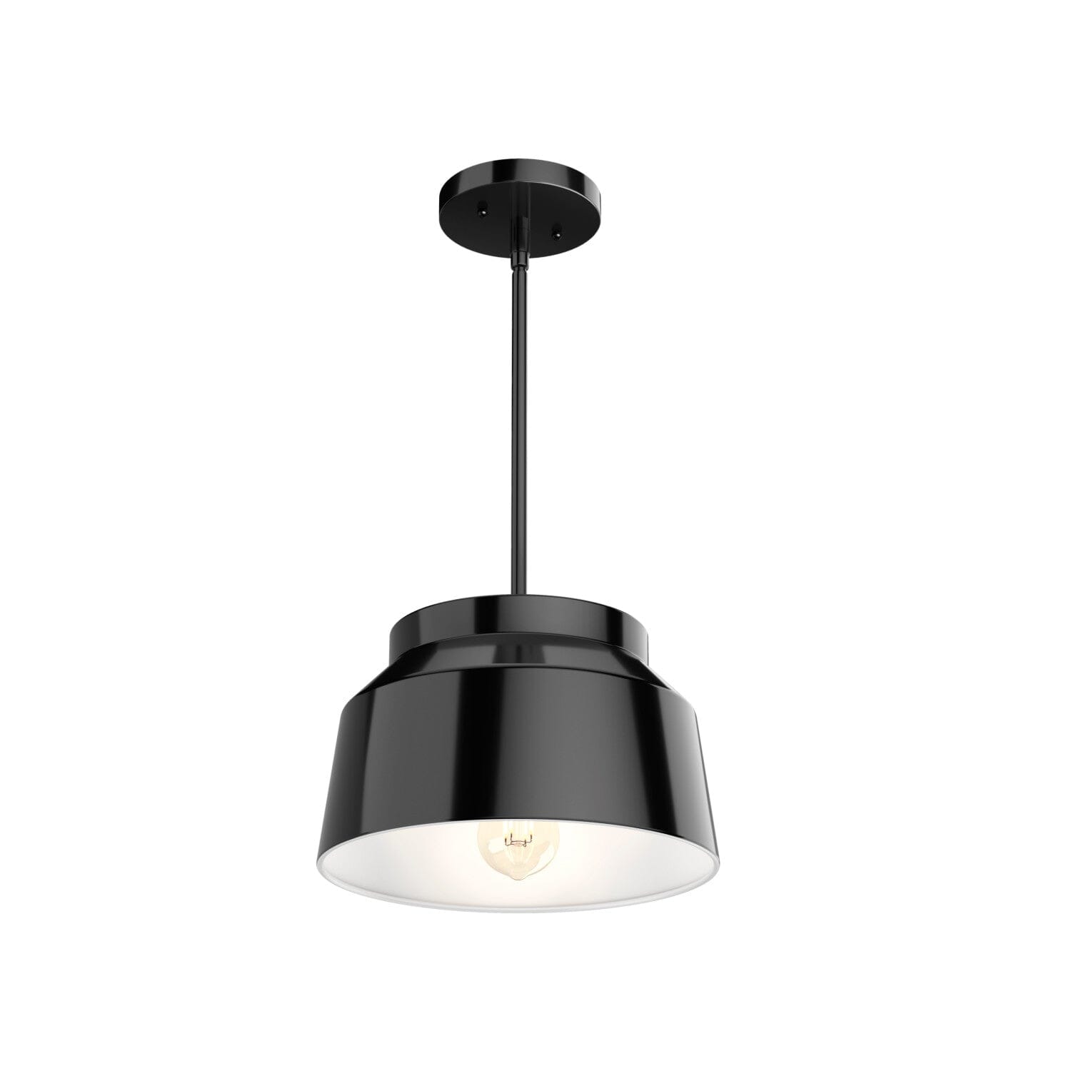 Cranbrook 1 Light Pendant - Modern Single Bulb Hanging Light Fixture for Kitchen Island, Dining Room & Bedroom Lighting