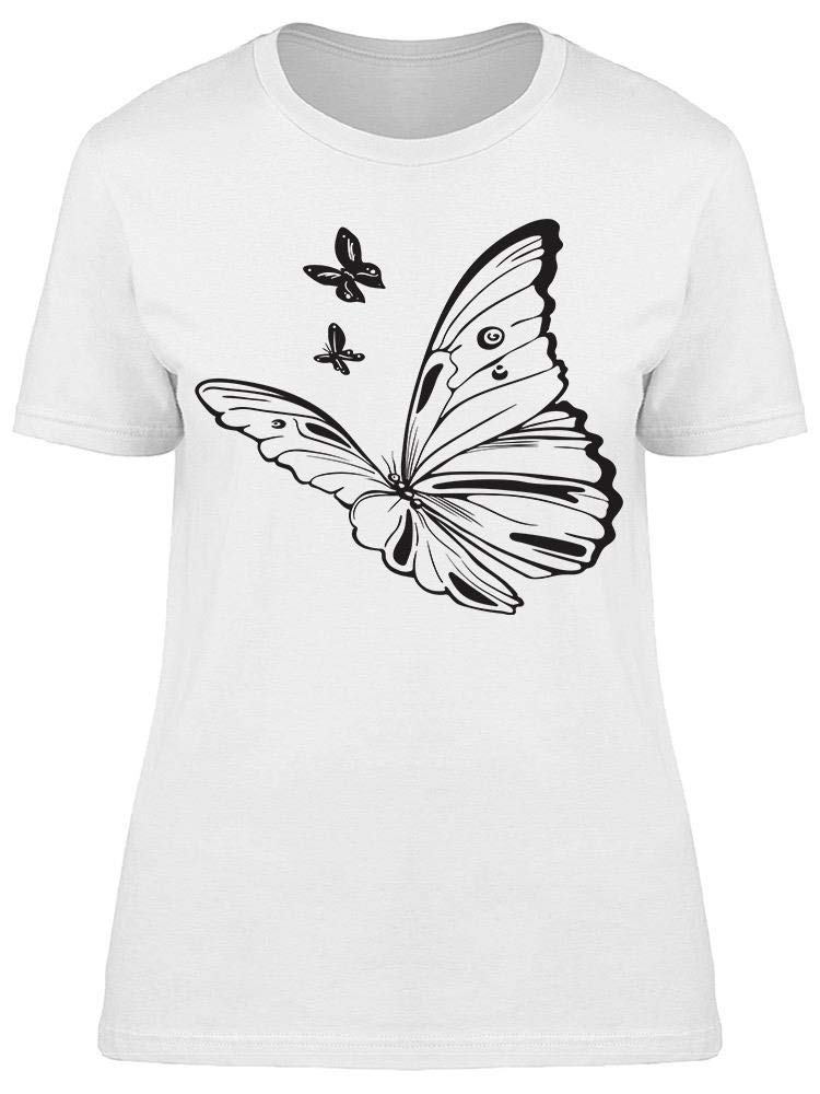 Women's Small & Big Butterflies Graphic Tee - Casual Summer T-Shirt for Outing, Dating & Streetwear Fashion