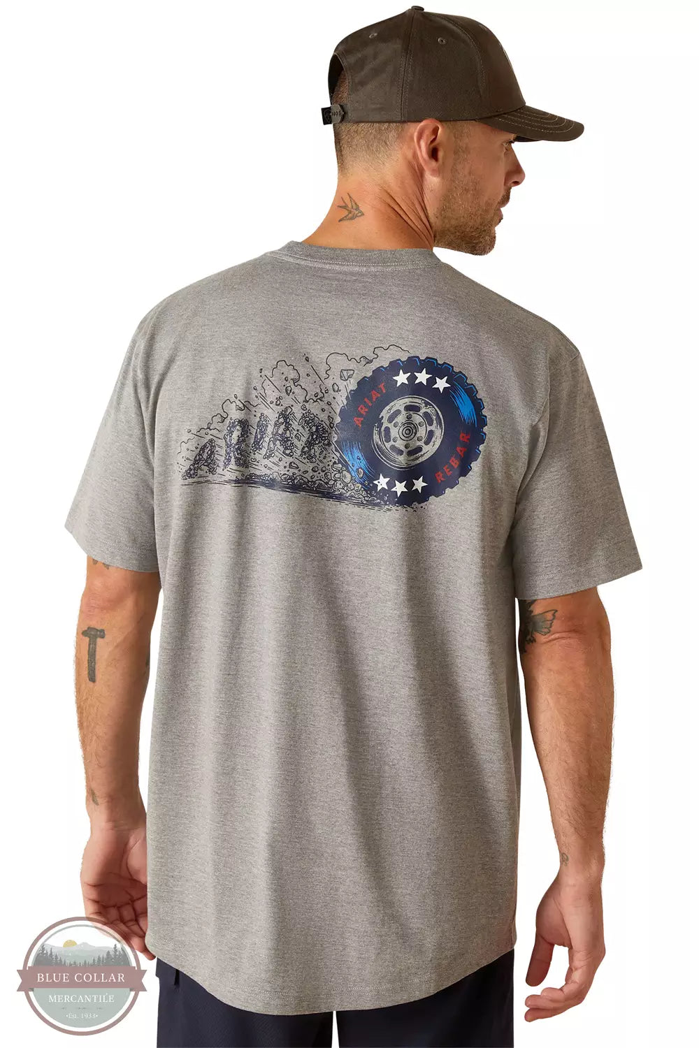 Heavy Duty Rebar Cotton Work T-Shirt - Flame Resistant & Durable for Construction, Welding & Outdoor Labor - Comfortable & Strong for Tough Jobs
