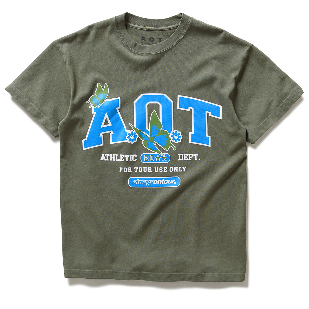 Always On Tour Physical Education T-Shirt - Olive Green - Comfortable & Stylish Activewear for Gym, Running & Casual Wear