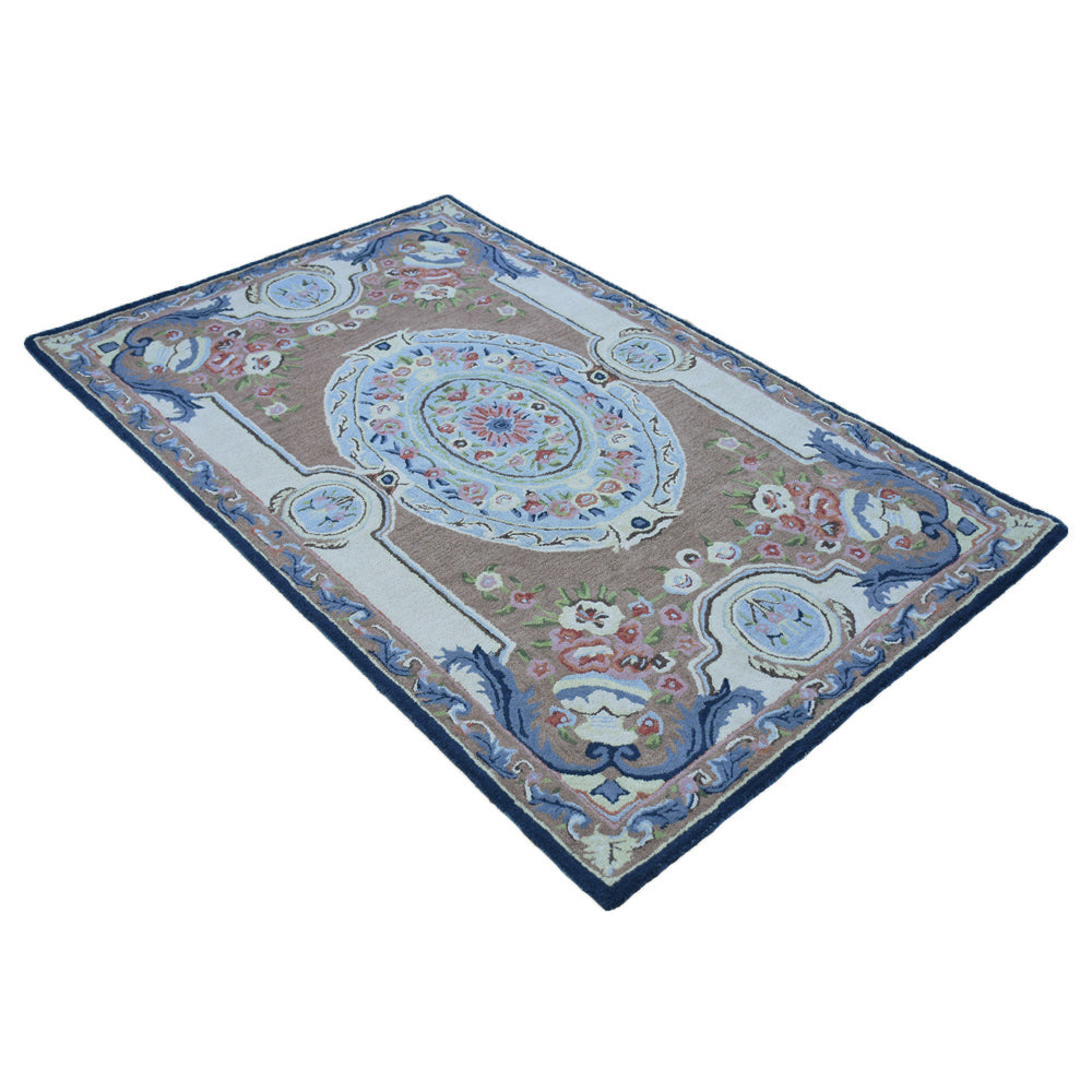 Premium Sarouk Hand Tufted Wool Rug - Traditional Persian Design for Living Room, Bedroom & Office Decor