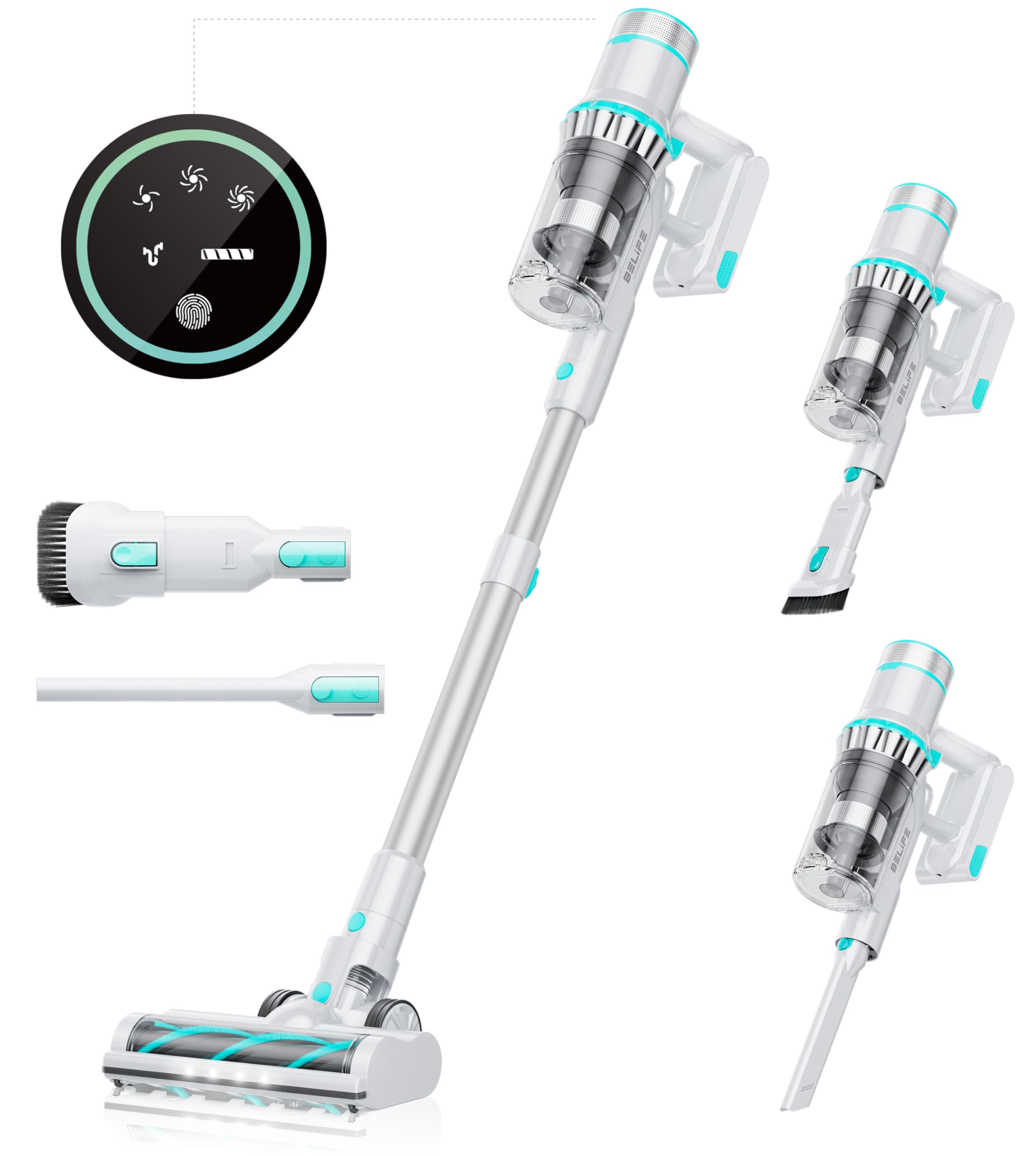 Belife Detachable Replacement Battery for White BVC11 Cordless Vacuum Cleaner - Compatible with BVC11 Model - Perfect for Home Cleaning & Pet Hair Removal