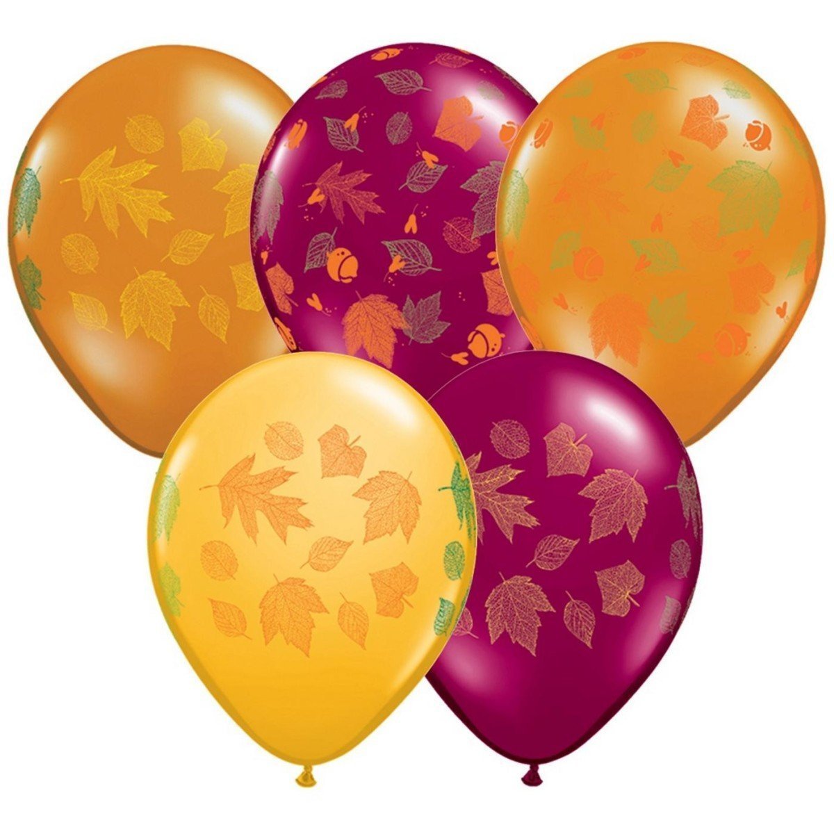 50-Pack 11-Inch Autumn Leaves Latex Balloons for Fall Decorations, Thanksgiving, Halloween, and Seasonal Party Decor