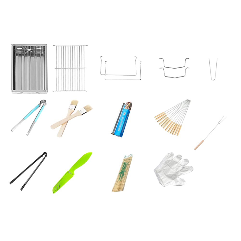 LUOZZY Stainless Steel BBQ Grill Brush - Heavy Duty Outdoor Barbecue Cleaning Tool for Grates, Griddles & Smokers - Perfect for Backyard Cookouts, Camping & Tailgating Parties