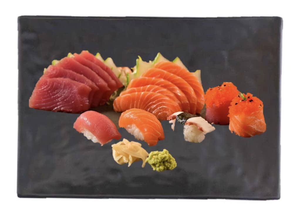 Premium Black Melamine Rectangular Plates - 11-7/8