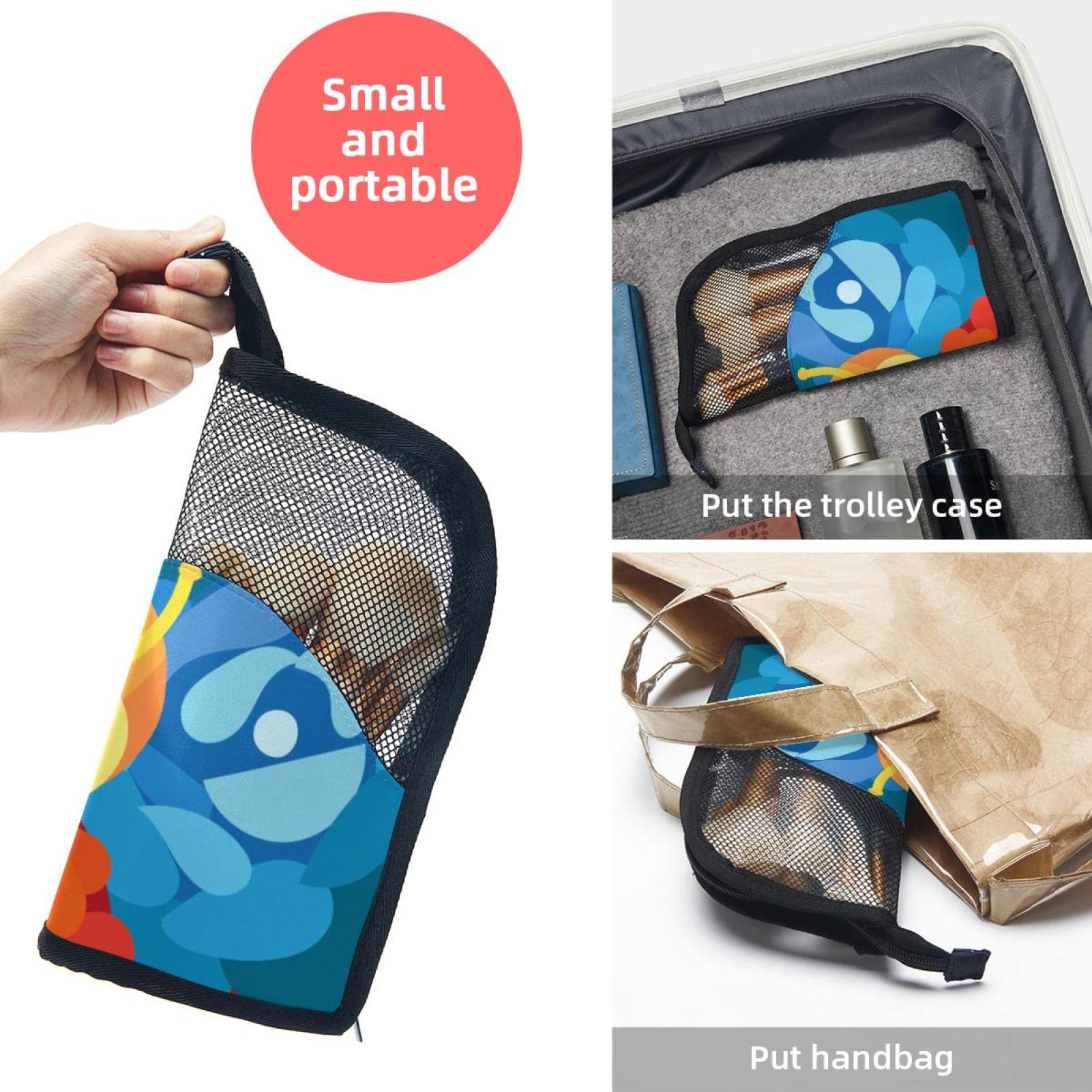 Floral Makeup Brush Organizer Bag with 12 Brush Slots - Portable Travel Cosmetic Brush Holder Case for Professional Makeup Artists & Home Vanity Storage