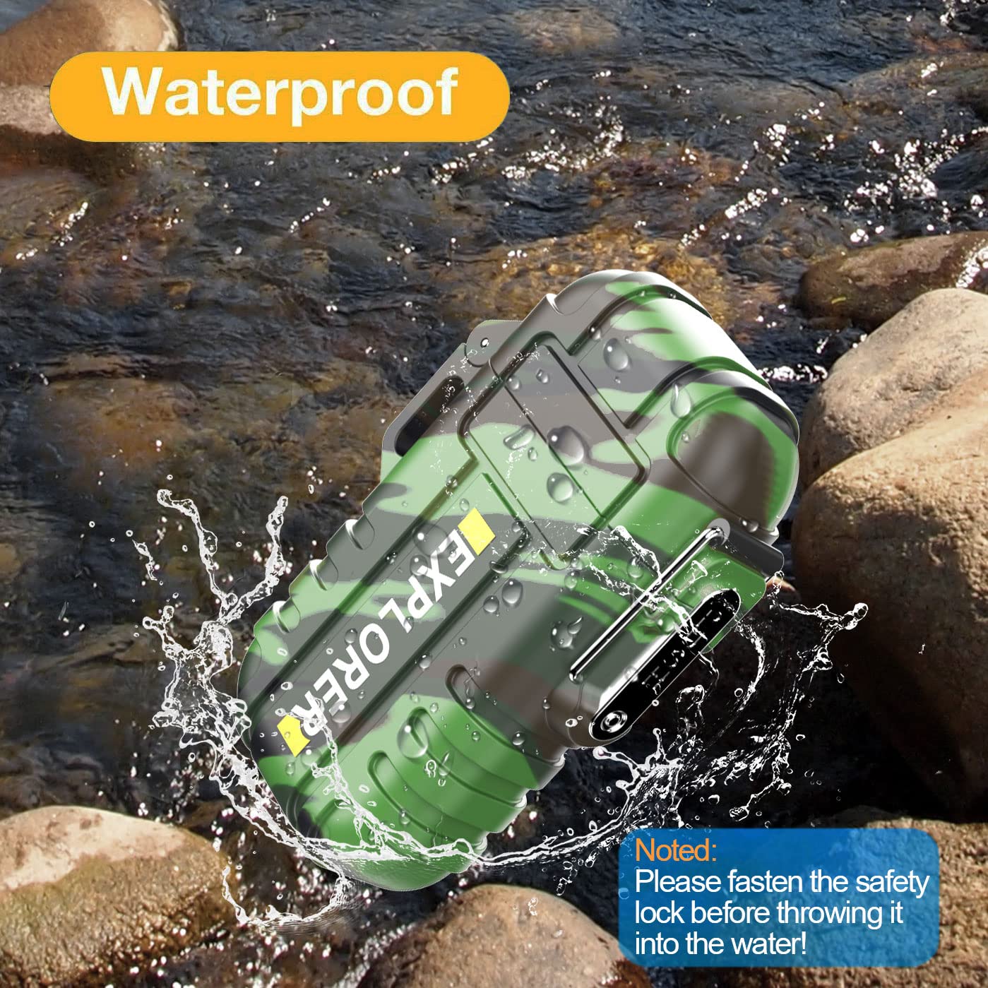 Refillable Windproof Torch Lighter for Camping, BBQ & Outdoor Use