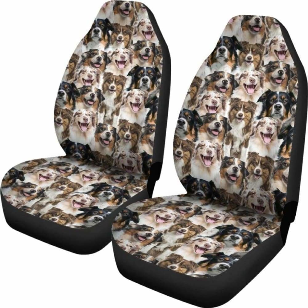 Australian Shepherd Full Face Dog Car Seat Cover - Waterproof & Non-Slip Pet Seat Protector for Trucks, SUVs, and Sedans - Perfect for Travel, Road Trips, and Outdoor Adventures with Your Dog