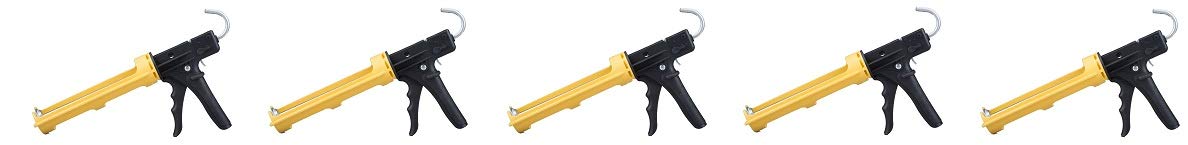10oz Dripless Ergonomic Composite Caulk Gun - Heavy Duty Sealant Applicator for Construction, Plumbing & DIY Projects (5-Pack) - Perfect for Home Repairs, Window Sealing & Bathroom Waterproofing