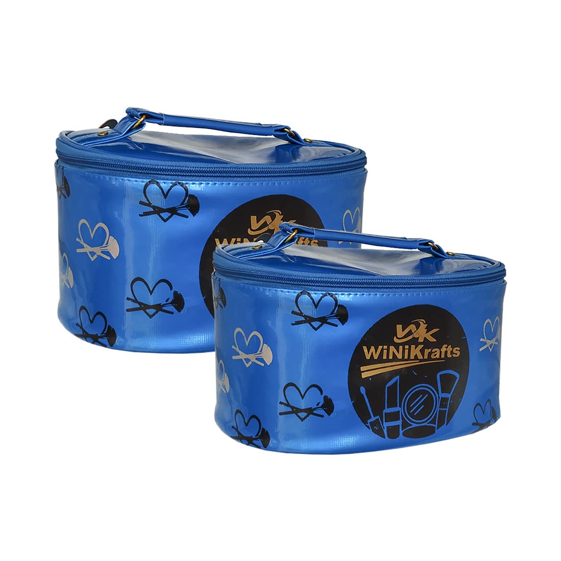 Wini Krafts 2-Piece Makeup & Jewelry Organizer Set - Blue for Girls' Vanity