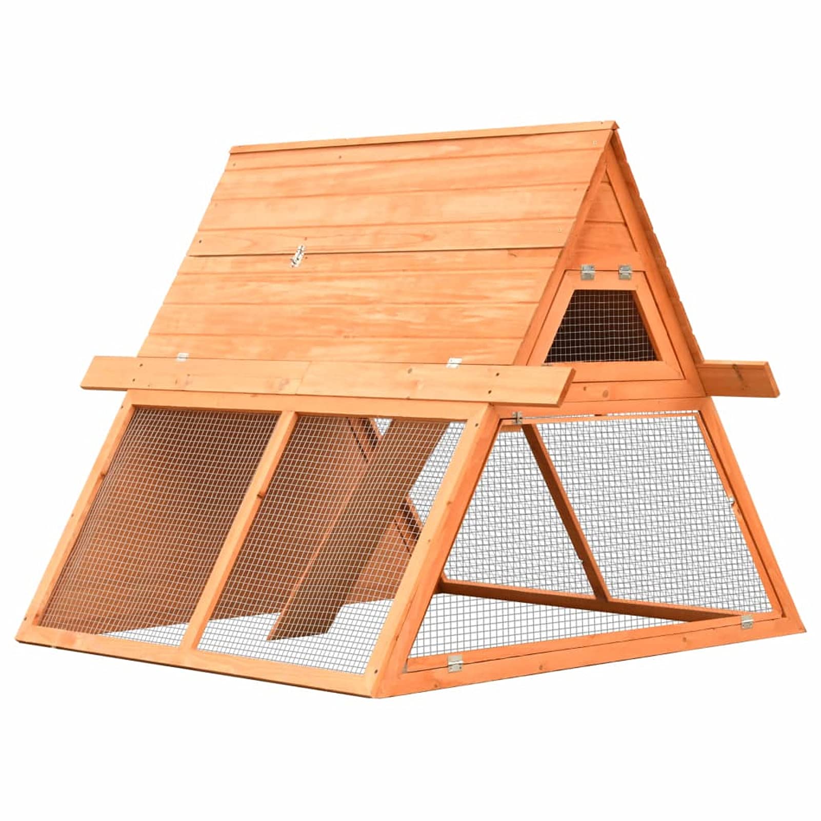 Premium Outdoor Rabbit Hutch with Pull-Out Tray & Ramp - 59.8