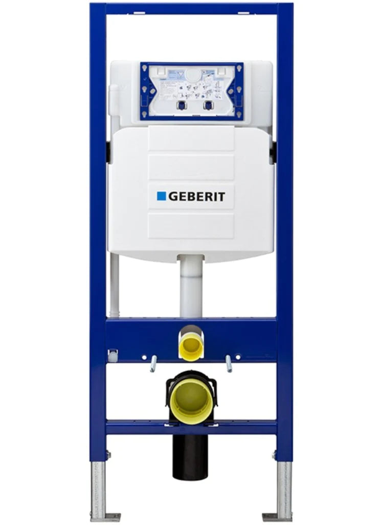 Geberit 2x6 Wall Carrier for Toilet Installation - 1.6 GPF Water-Saving Flush System - Perfect for Bathroom Remodeling and Space-Saving Designs