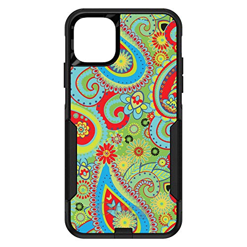 Green Red Blue Paisley On Black Case