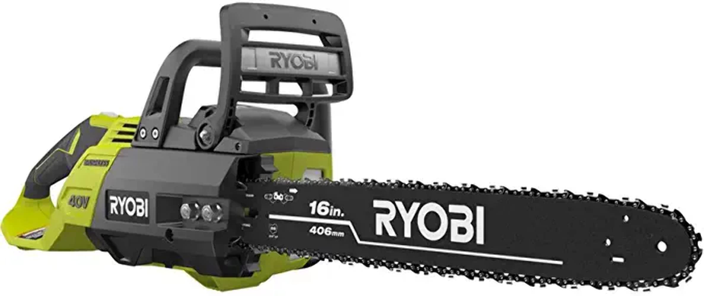 RYOBI 40V Brushless Cordless Chainsaw 16-Inch - Tool Only - Lithium-Ion Battery Chainsaw for Tree Cutting, Yard Work & Landscaping