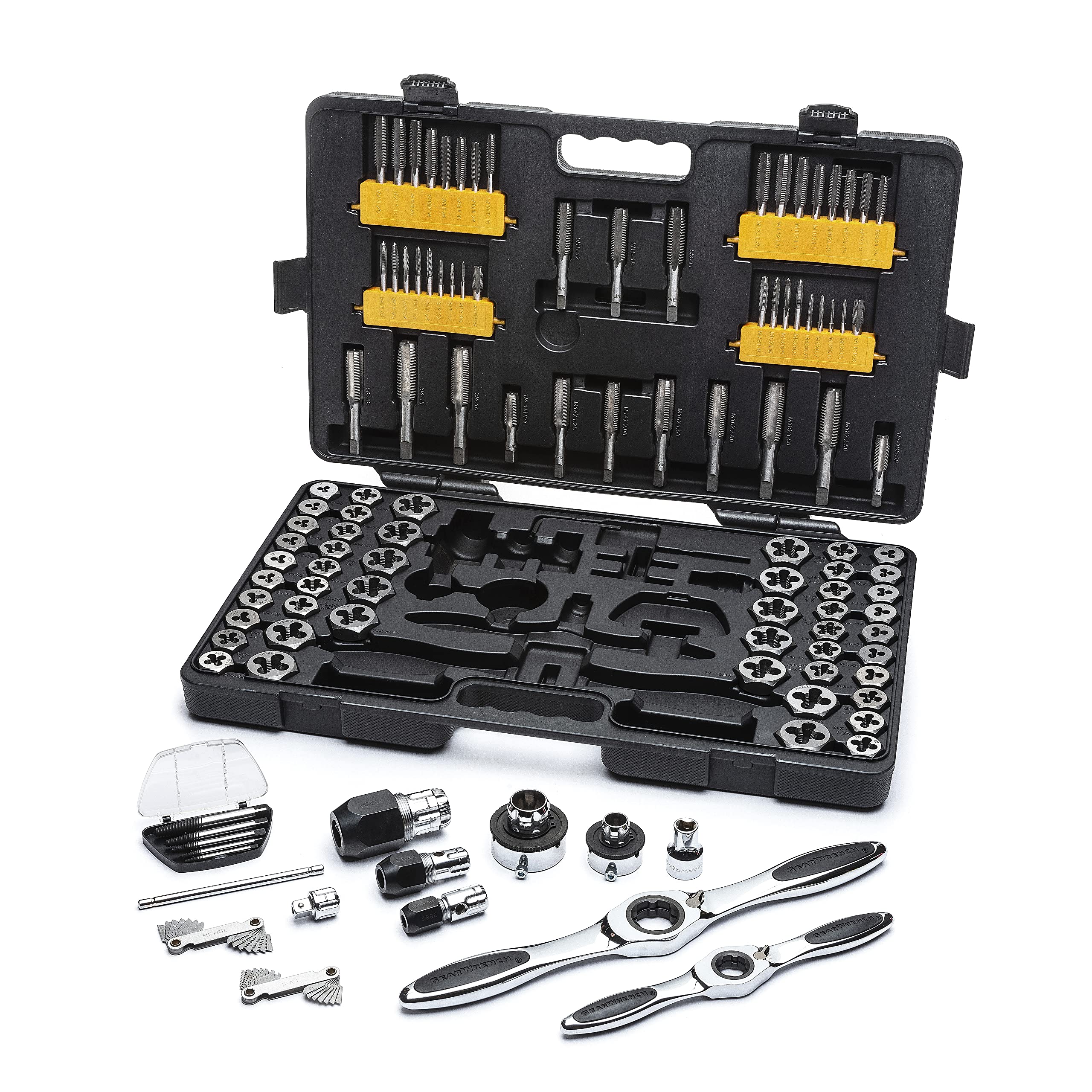 GEARWRENCH 114-Piece SAE/Metric Ratcheting Tap and Die Set (82812) - Professional Thread Repair Kit for Automotive, Plumbing & DIY Projects