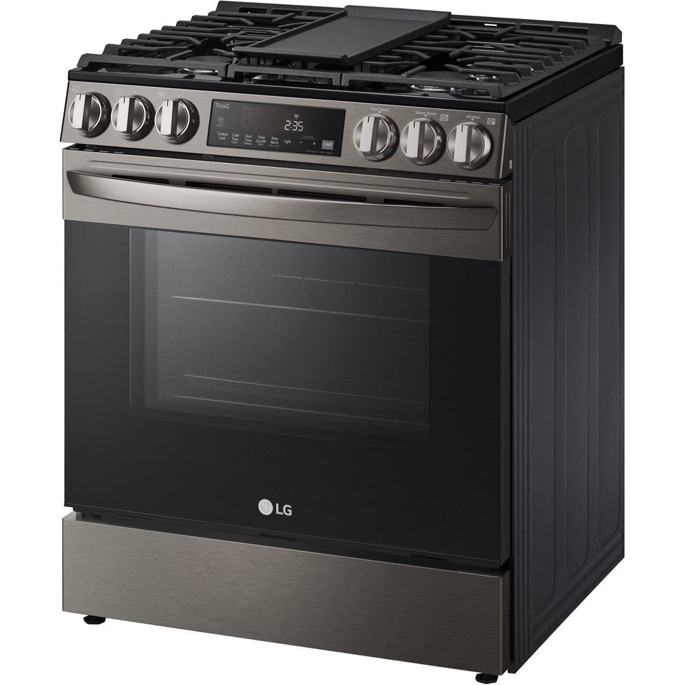 LG LSGL5833D 30-Inch 5.8 Cu Ft Smart Wi-Fi Enabled Gas Slide-In Range with Convection Oven, Air Fryer & EasyClean - Perfect for Modern Kitchens & Family Cooking