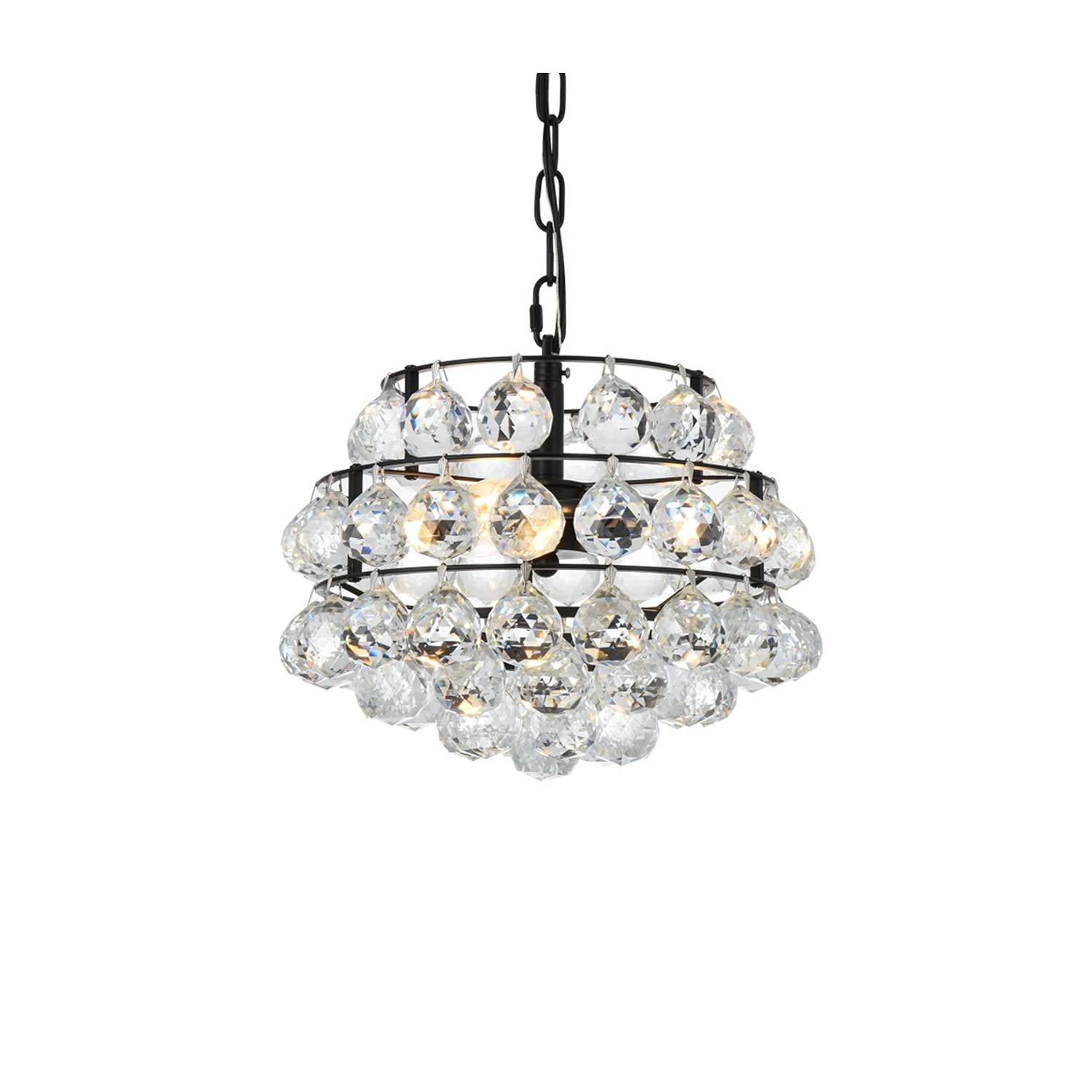 12 Inch Black Savannah Modern Ceiling Light - Indoor Hanging Pendant for Living Room, Bedroom & Kitchen | Bright Home Decorative Lighting Fixture