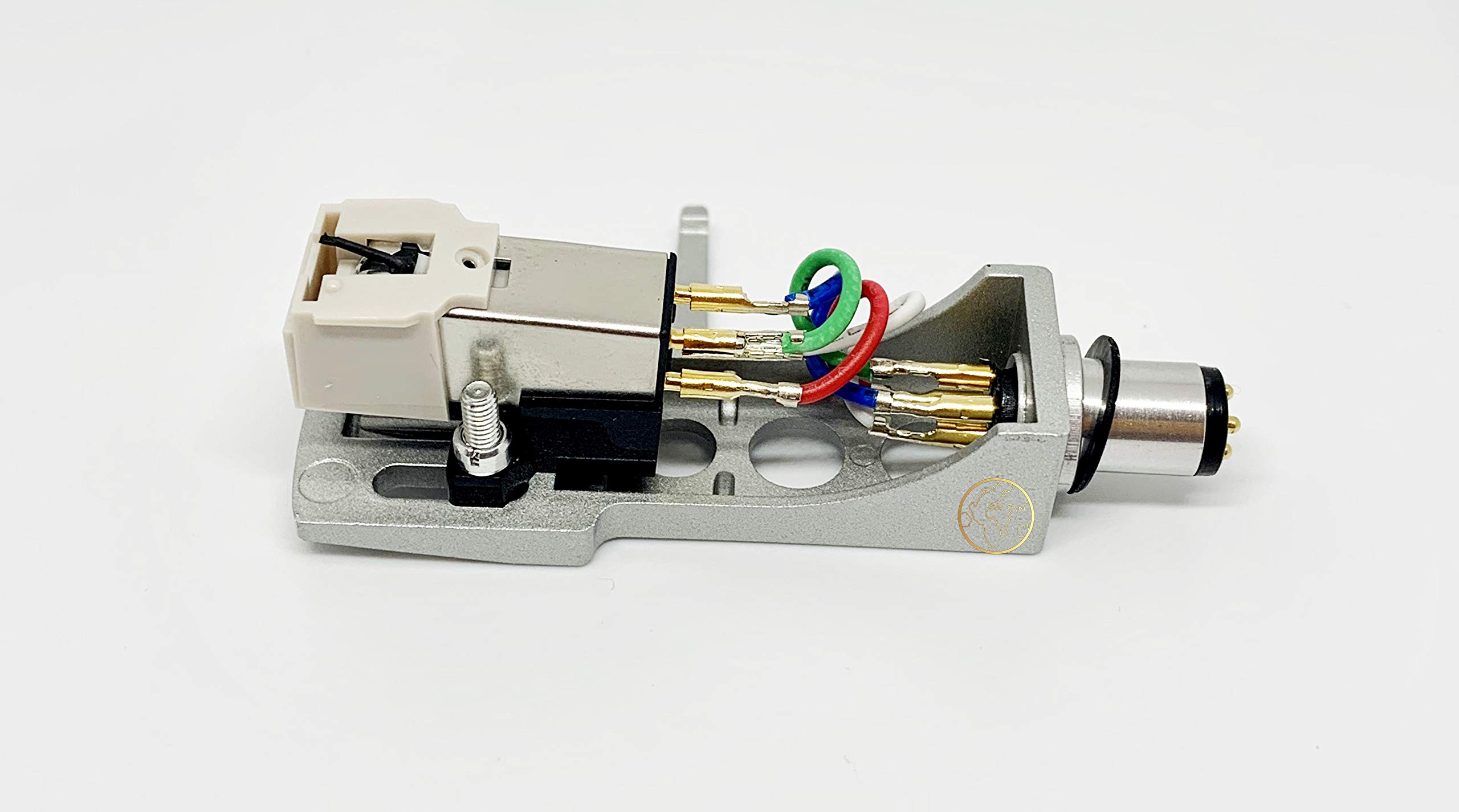 Silver Headshell with AT3600 Cartridge & Conical Stylus Needle - Compatible with Stanton STR8 20/30/50/80/90/100/150 Turntables - Perfect for DJ Mixing & Vinyl Record Playback