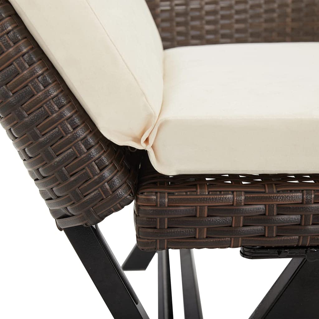 Convertible Outdoor Patio Bench with Cushions - 69.3