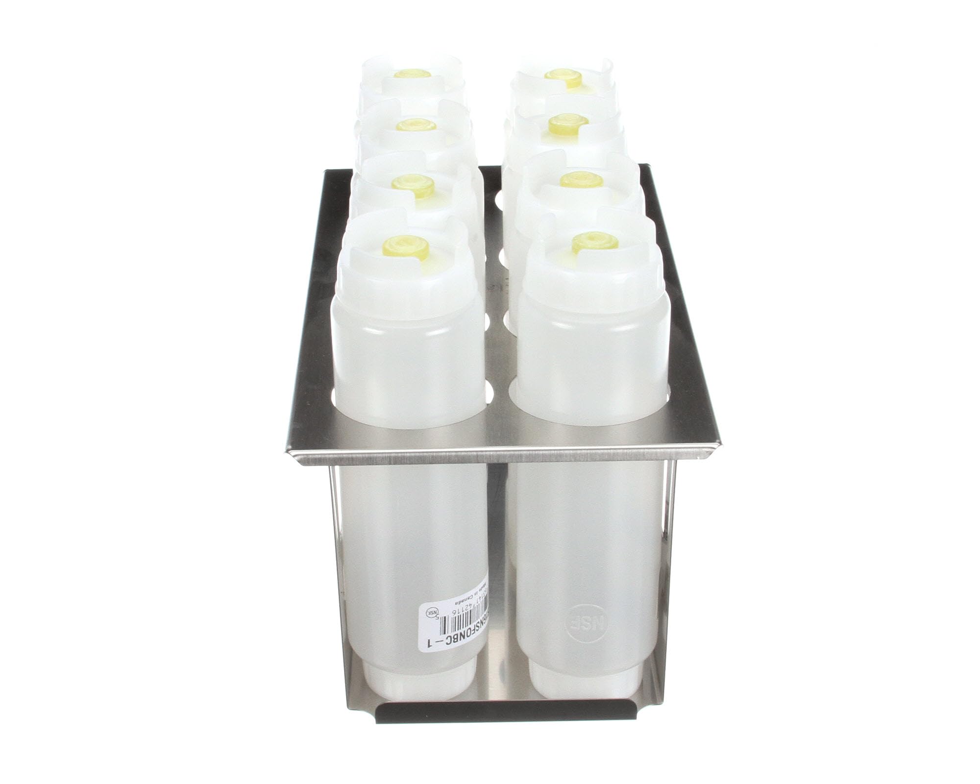 Stainless Steel Squeeze Bottle Holder Set with 8 Bottles (2.63