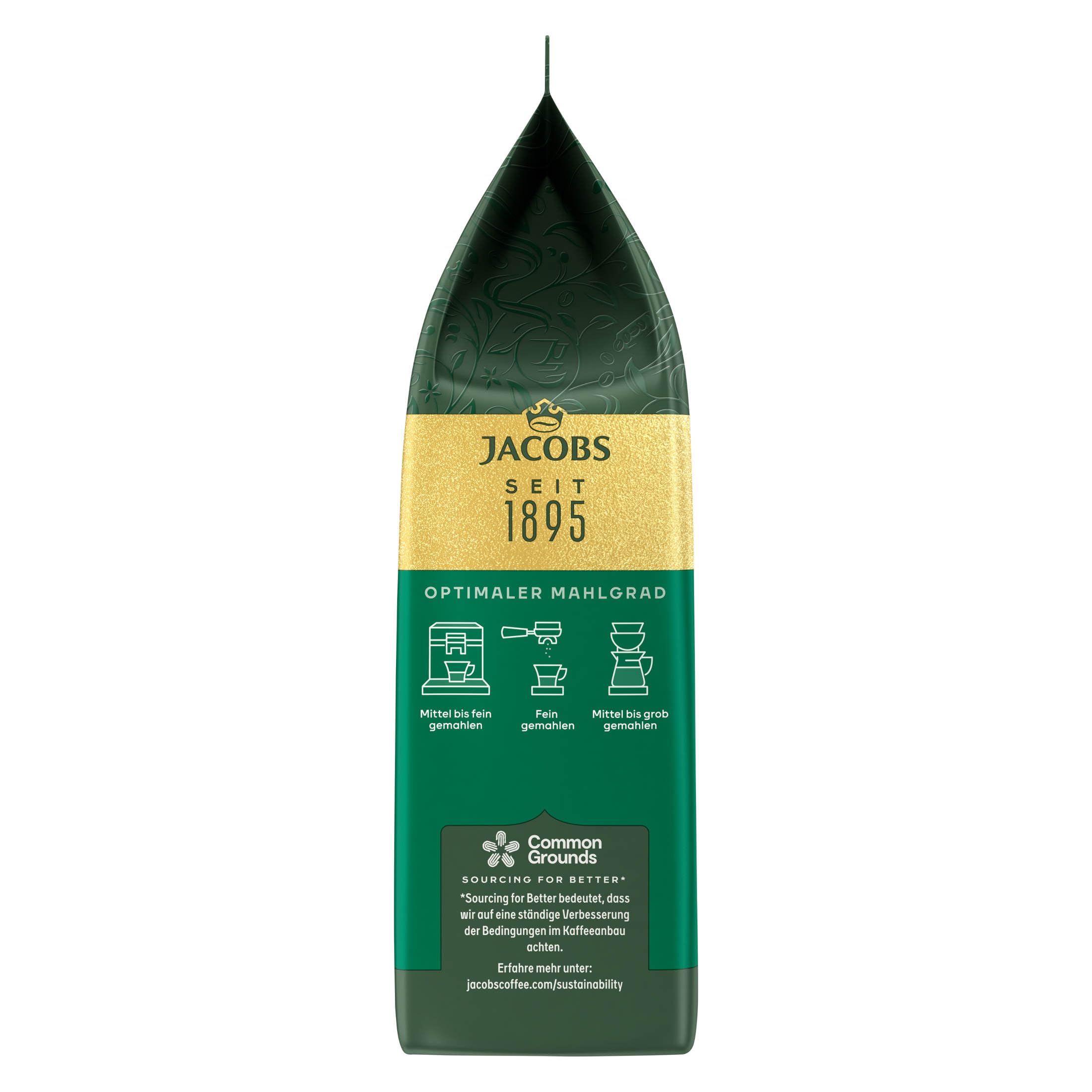 Jacobs KRONUNG Whole Bean Coffee - 500g (12 Units/Case) | Kosher Certified, Premium Aroma, Caffeinated | Perfect for Home Brewing, Office Use & Gifts