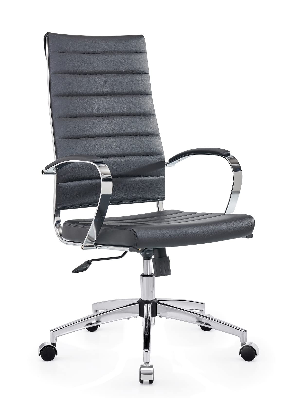 Ergonomic Office Chair for Desk - Adjustable Lumbar Support, White & Gold or Blue & Black Options (Model 4020 Black) | Perfect for Home Office, Gaming Setup & Workspace Comfort