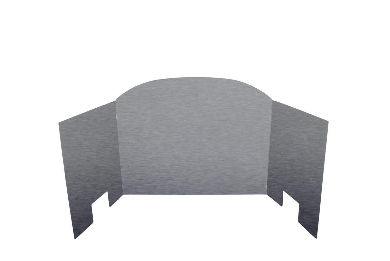 RealFyre Traditional Satin Stainless Steel Fyreback - Small Size Fireplace Back Panel for Gas Logs & Decorative Fireplace Upgrade